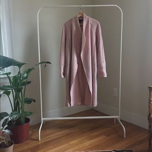 Tahari light pink duster coat